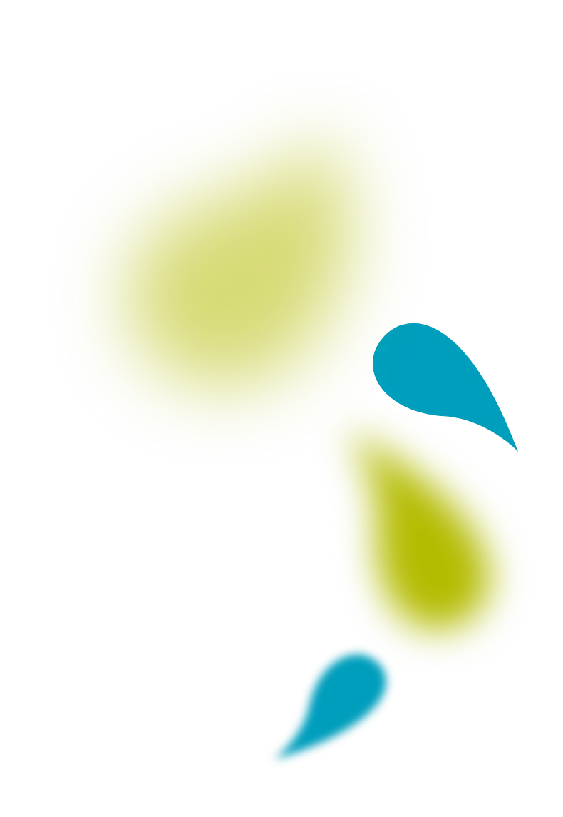 Water droplets left side decoration
